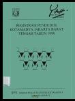 Registrasi Penduduk Kotamadya Jakarta Barat Tengah Tahun 1998