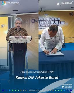 Public Consultation Forum in West Jakarta Regional Office of the Directorate General of Taxes.