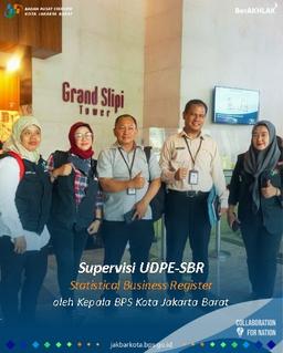 Supervision of UDPE-SBR Statistical Business Register by Head of BPS West Jakarta City  