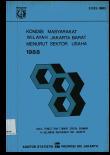 Kondisi Masyarakat Wilayah Jakarta Barat Menurut Sektor Usaha 1988