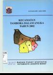 Kecamatan Tambora Dalam Angka Tahun 2002