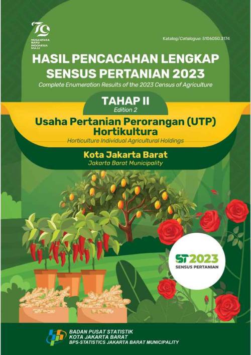 Complete Enumeration Result of the 2023 Census of Agriculture - Edition 2: Horticulture Individual Agricultural Holdings Jakarta Barat Municipality